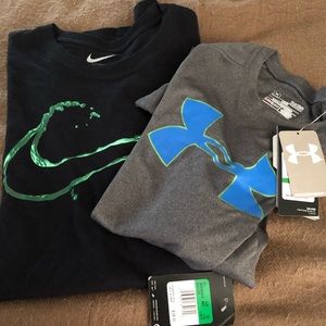 2 boys athletic shirts